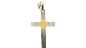 Anhänger Kreuz Titan Bicolor