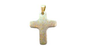 Kreuz 925 AG bic. gelb/weiss