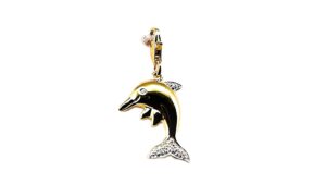 Charms Delfin 585 GG/Rhodiniert