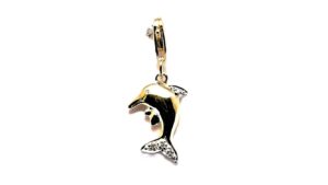 Charms Delfin 585 GG/Rhodiniert