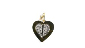 Anhänger Herz 333 GG/Rhodiniert