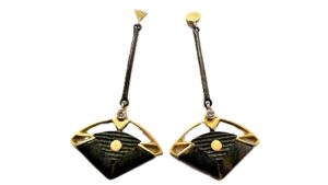 Ohrhänger 925 AG bic. gelb/weiss