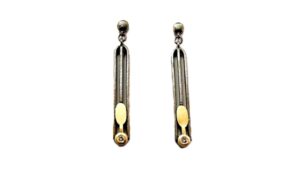 Ohrhänger 925 AG bic. gelb/weiss