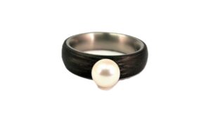 Damenring Perle Edelstahl