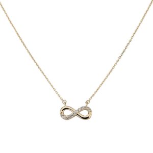 Collier mit Behang Unendlichkeitszeichen 585 GG