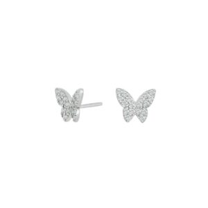 Ohrstecker Mehrsteiner Schmetterling 925 Ag rhodiniert
