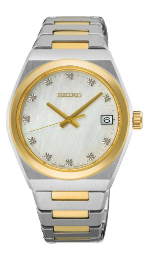 Damenuhr analog Edelstahl bicolor