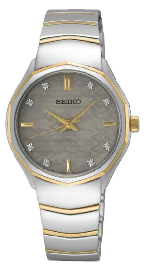 Damenuhr analog Edelstahl bicolor