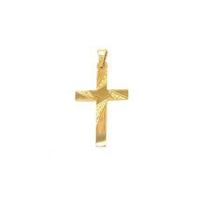 Anhänger Kreuz 925 AG gelb vergoldet