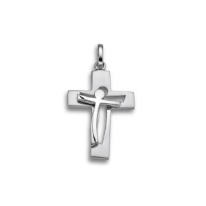 Anhänger Kreuz Korpus 925 Ag rhodiniert