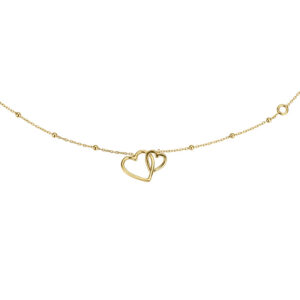 Armband Herz 925 AG gelb vergoldet