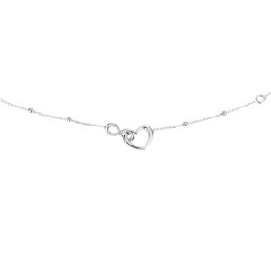 Armband Herz Unendlichkeitszeichen 925 Ag rhodiniert