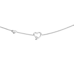 Armband Herz 925 Ag rhodiniert