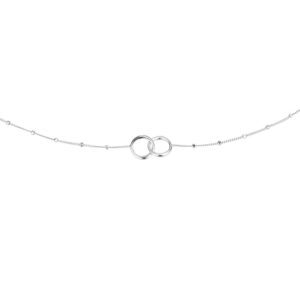Armband Doppelringe 925 Ag rhodiniert