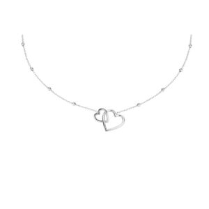 Collier ohne Stein Herz 925 AG gelb vergoldet