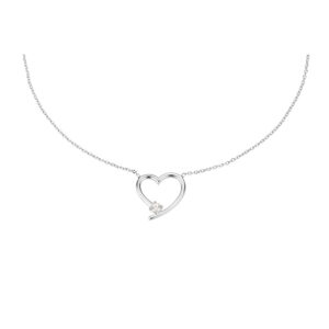 Collier Einsteiner Herz 925 Ag rhodiniert