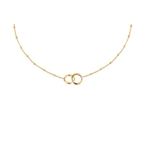 Collier ohne Stein 925 AG gelb vergoldet