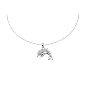 Collier mit Behang Delfin 925 Ag rhodiniert