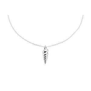 Collier mit Behang Muschel 925 Ag rhodiniert