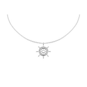 Collier mit Behang Steuerrad 925 Ag rhodiniert