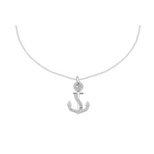 Collier mit Behang Anker 925 Ag rhodiniert