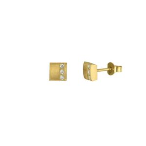Ohrstecker Mehrsteiner Titan gelb