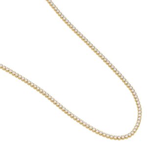 Collier mit Behang 925 AG gelb vergoldet