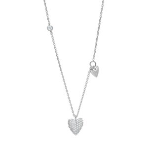 Collier mit Behang Herz 925 Ag rhodiniert