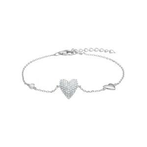 Armband Herz 925 Ag rhodiniert