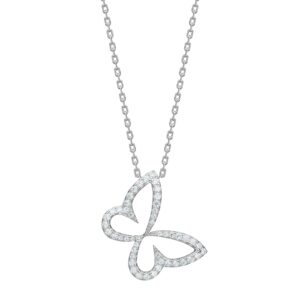 Collier mit Behang Schmetterling 925 Ag rhodiniert