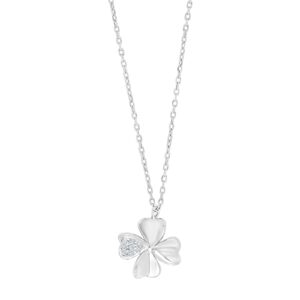 Collier mit Behang Kleeblatt 925 Ag rhodiniert