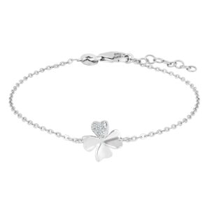Armband Kleeblatt 925 Ag rhodiniert