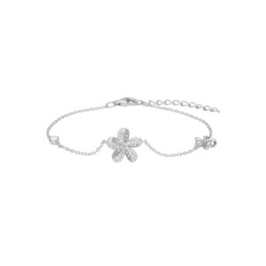 Armband Blume 925 Ag rhodiniert
