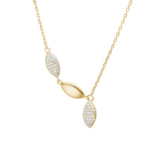 Collier Mehrsteiner 925 AG gelb vergoldet