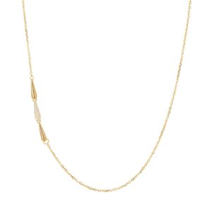 Collier Mehrsteiner 925 AG gelb vergoldet