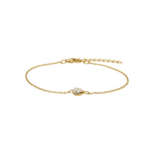 Armband Tropfen 925 AG gelb vergoldet