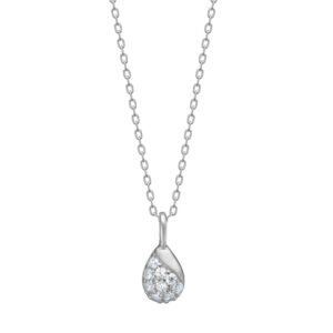 Collier mit Behang Tropfen 925 Ag rhodiniert
