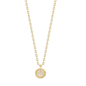 Collier mit Behang 925 AG gelb vergoldet