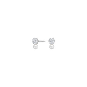 Ohrstecker Perle 925 Ag rhodiniert