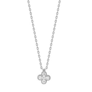 Collier mit Behang Blume 925 Ag rhodiniert