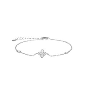 Armband Blume 925 Ag rhodiniert