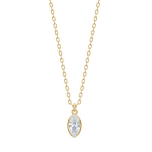Collier mit Behang 925 AG gelb vergoldet