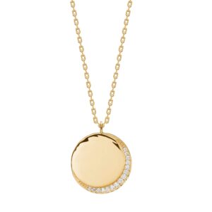 Collier mit Behang 925 AG gelb vergoldet