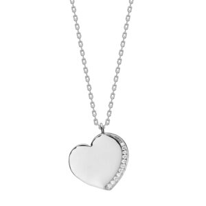 Collier mit Behang Herz 925 Ag rhodiniert