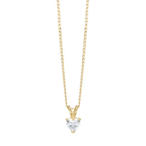 Collier mit Behang Herz 925 AG gelb vergoldet