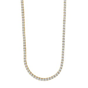 Collier Mehrsteiner 925 AG gelb vergoldet